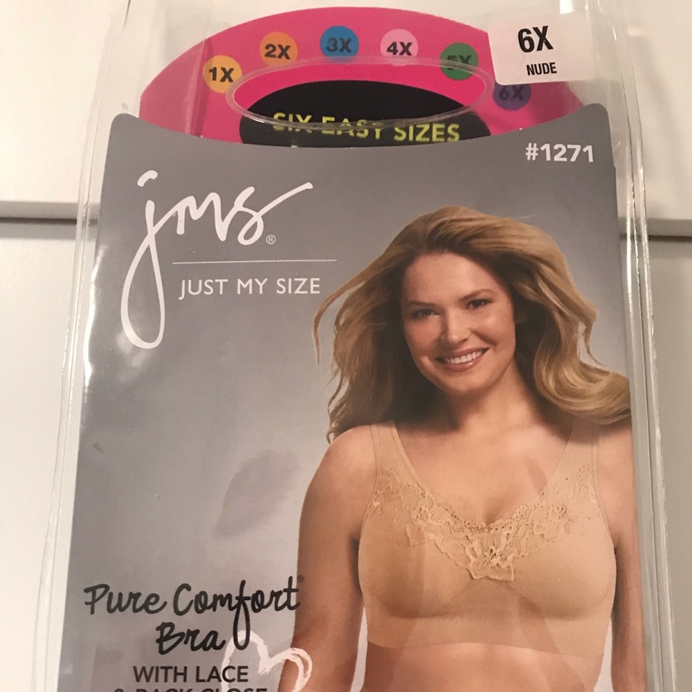 Just My Size pure comfort bra with lace & closure